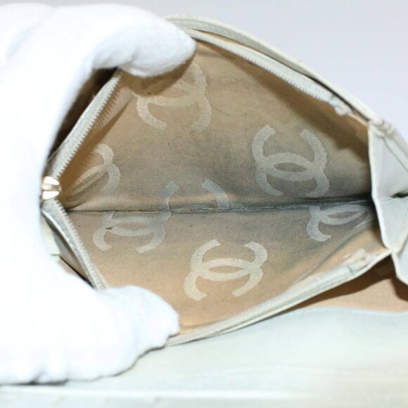 CHANEL Wallet Caviar Skin Silver CC Auth bs9534 - Picture 9 of 15